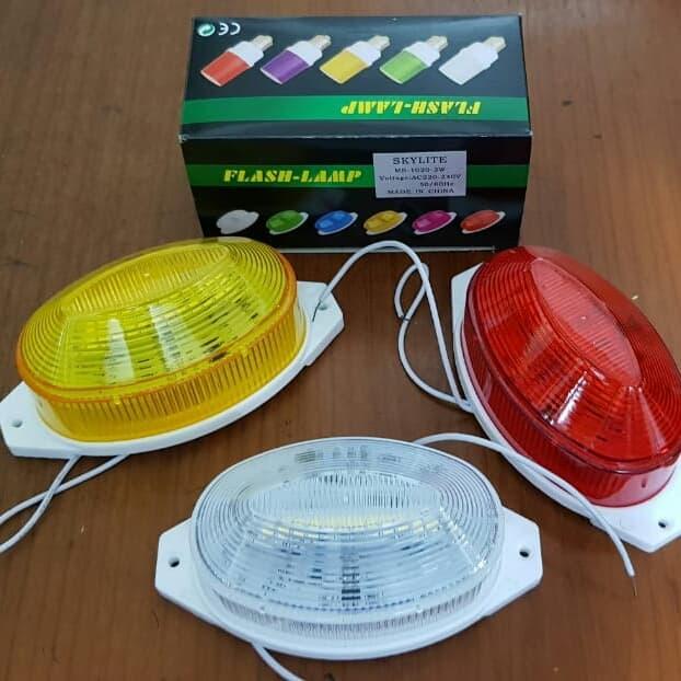 Asli Lampu blitz strobo oval 220v 3w