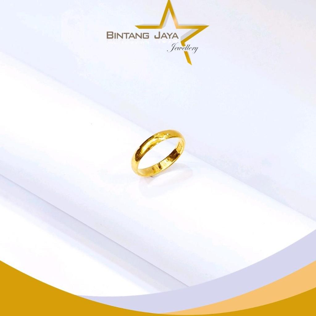 Cincin Emas Belah Rotan TA 0.18 - Kadar LM99 - Berat 2,98gr - Size 18.5 - Investasi murni desain aba