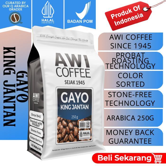 Awi Coffee Kopi Gayo King Jantan 250gr arabica