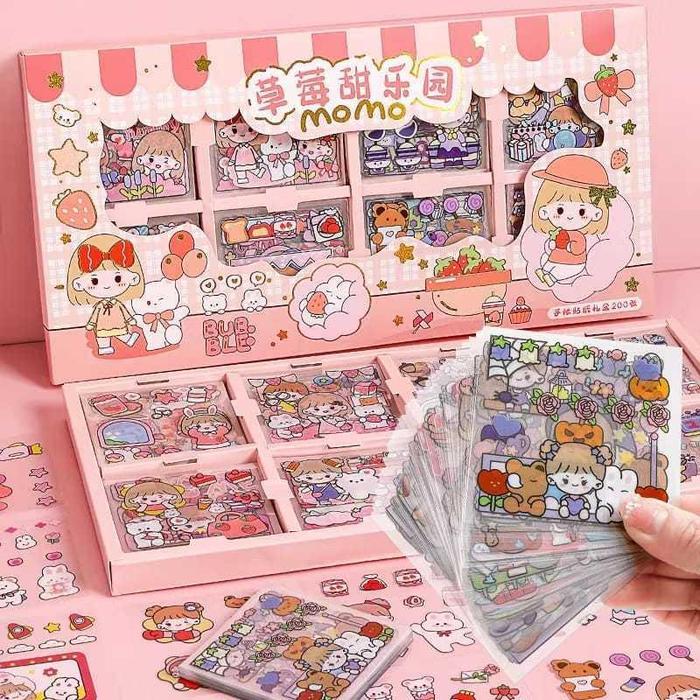 TERMURAH Sticker Momo Isi 200 Lembar Murah Stiker momo Waterproof Sticker Murah Stiker Lucu Stiker