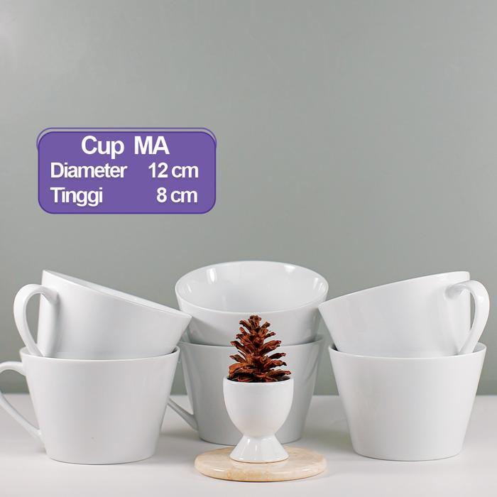 Cangkir keramik / Cup keramik CU15-AAM (1PCs) Cangkir kopi / Teh keramik polos By Indo keramik
