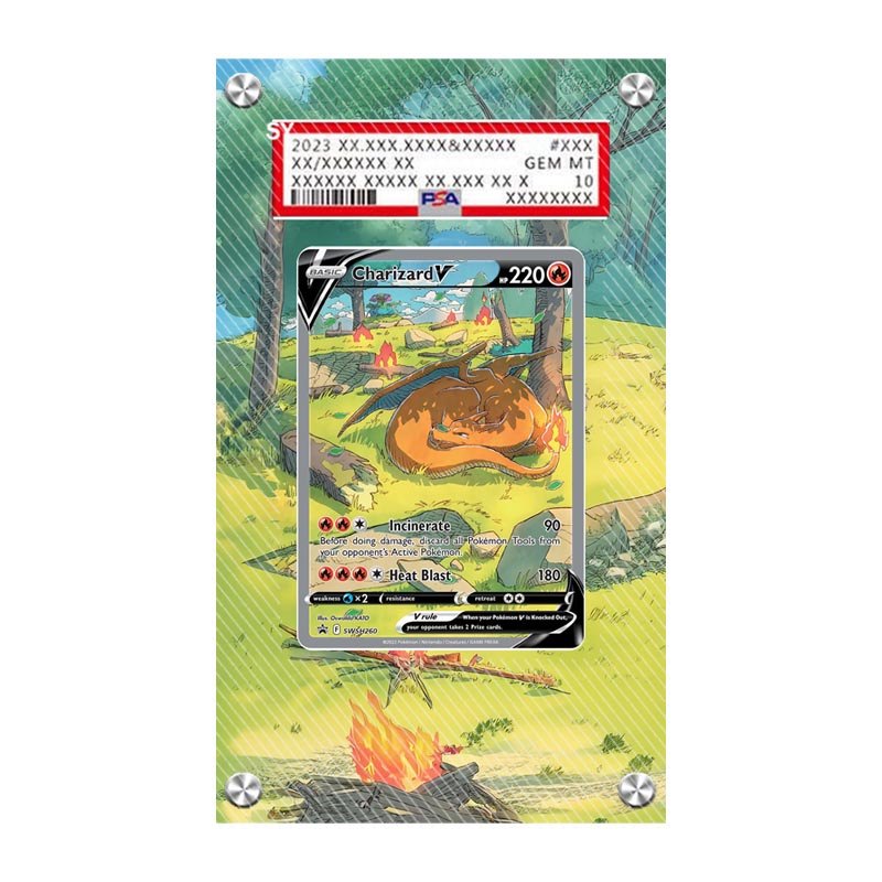 Pokemon Ptcg S12A SAR V Charizard Card Extended Art Display Case Anime Collection Card Extended