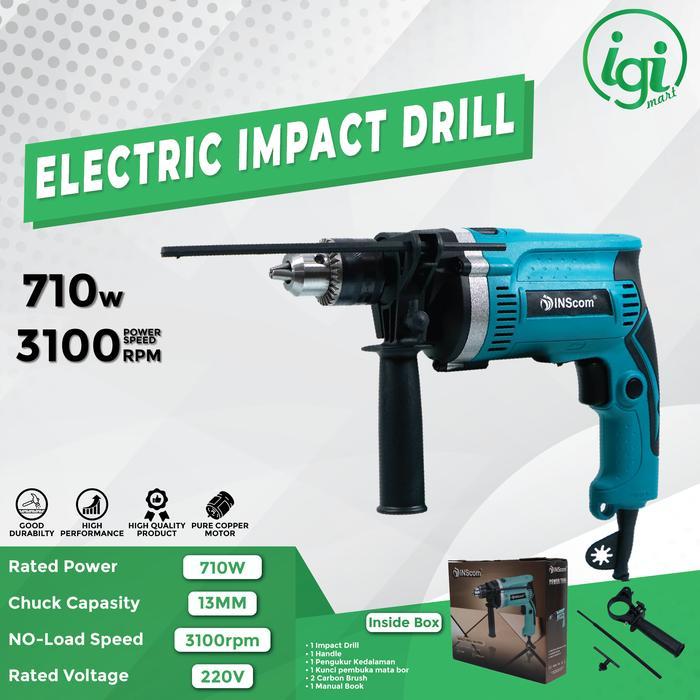 MESIN BOR BETON TANGAN 710W LISTRIK HAND HAMER IMPACT DRILL ELECTRIC