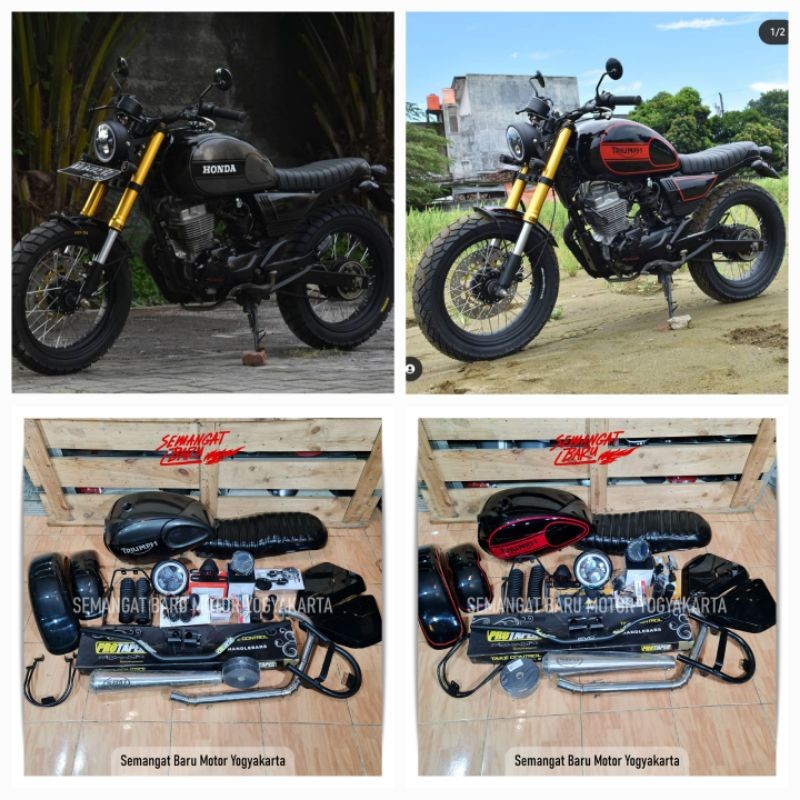 PAKET JAPSTYLE  TRIUMPH NEW MEGAPROMONO, VERZA, CB150VERZA, TIGER , MEGAPROLAMA FULLSET