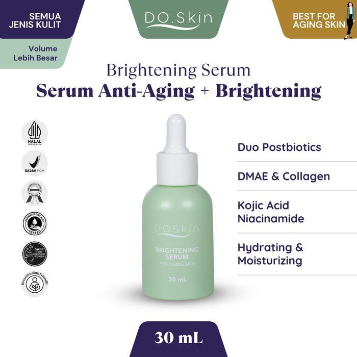 DO.Skin Donna Agnesia Serum Pencerah Wajah Anti Penuaan untuk Semua Jenis Kulit - Brightening Serum 