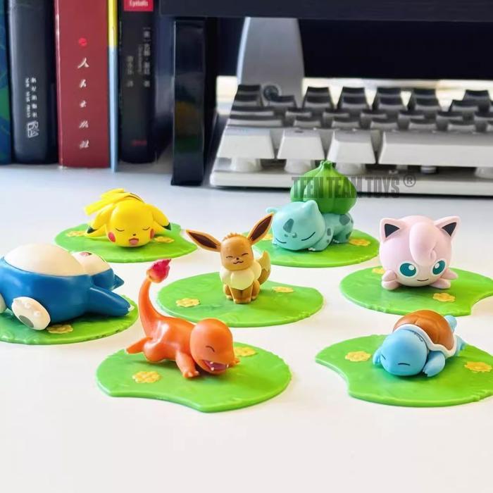HOT SALE GENUINE POKEMON PIKACHU KEYCHAIN SNORLAX EEVEE BULBASAUR ANIME ACTION FIGURES TOYS
