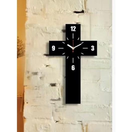 Cross Jesus Wall Hanging Clock Living Room Clock, Digital Silent Wall Clock, Christian Wall Clock
