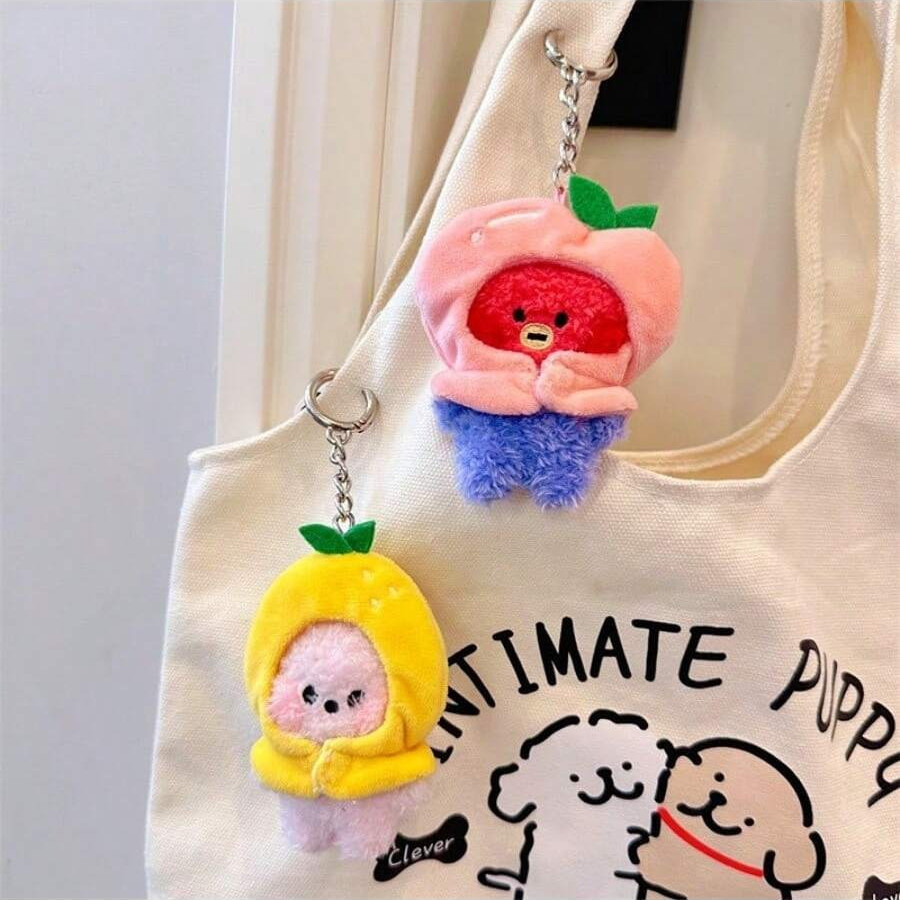 BT21 KPOP MININI FRUITS DOLL Mini Fruit Doll Plush Doll Pendant Keychain Pendant ARMY Fan Gift