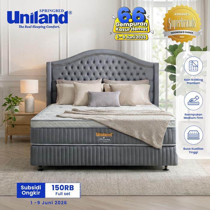 Uniland Springbed Rivera Emira Plushtop Full Set Pasti Promo