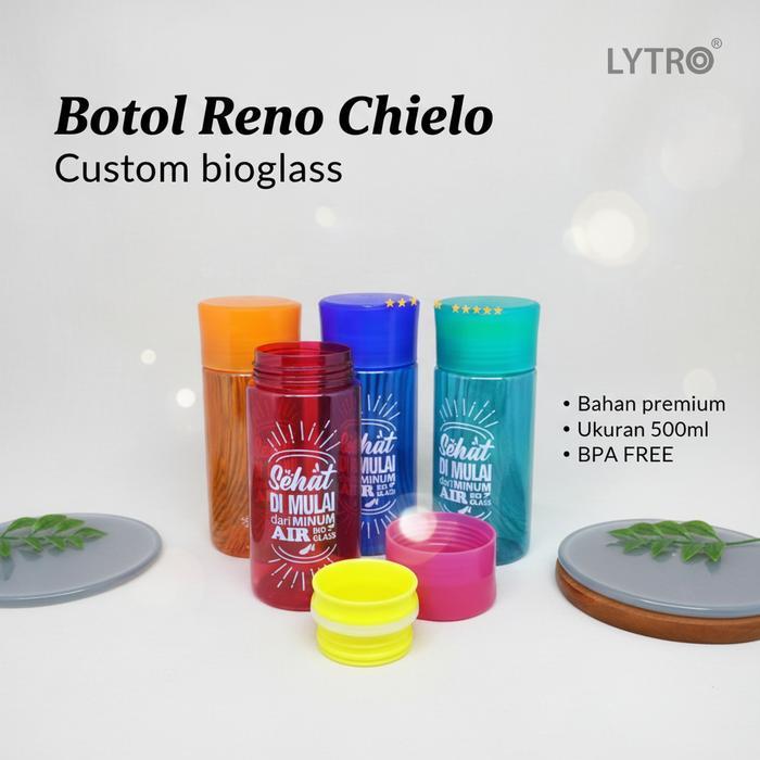 Ada Stok Tumbler Botol Minum Bioglass MCI Botol Reno 500ML Original Chielo - Untuk Anak & Dewasa