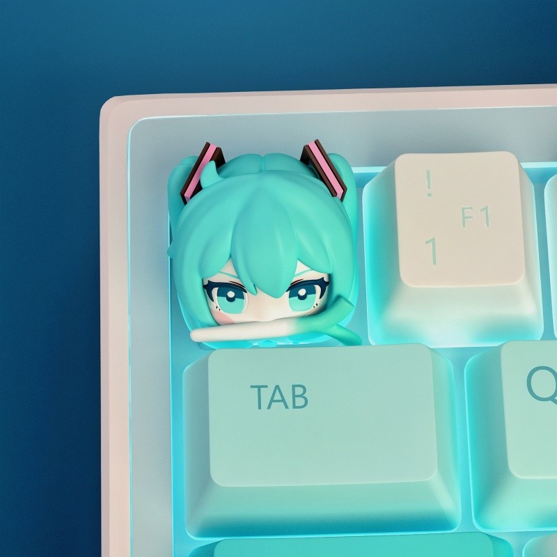 Hatsune Miku Anime Peripheral Keycaps Fufuvocaloid Series Cartoon Resin Personalized