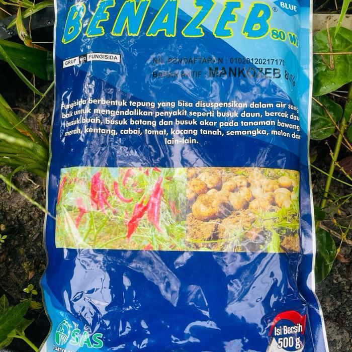 ` Benazeb Fungisida 80wp 500GR Mankozeb 80 untuk Penyakit Daun Berkat dan Busuk Buah