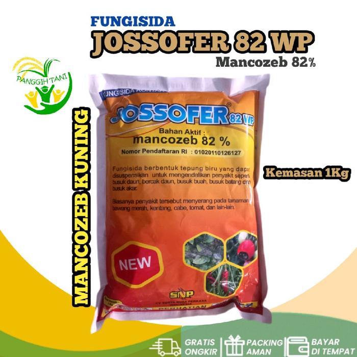` Fungisida Jossofer 82 WP/fungisida bahan aktif mankozeb/mankozeb kuning/pengendali jamur/kemasan