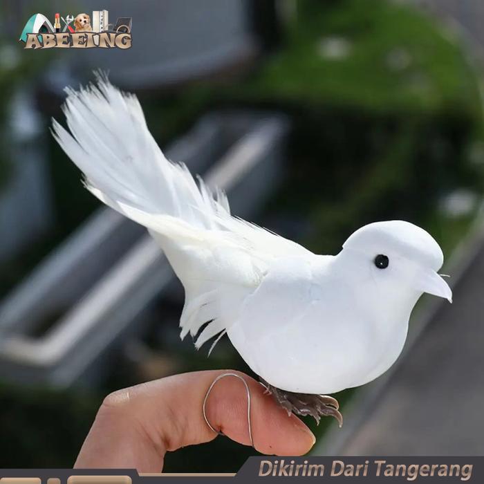 12pcs/Box Burung Merpati Dekorasi Artificial Hiasan Burung Merpati