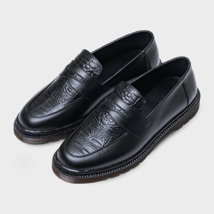 Jovem Loafers Croco Series - Black Terbaru 