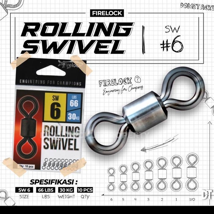 TERMURAH STARSFISHING FIRELOCK ROLLING SWIVEL KILI KILI PANCING 1/0 1 2 3 4 5 6 SALTWATER MANCING