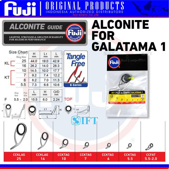 1 Set Ring Fuji Alconite For Galatama Casting Jigging Baitjigging Best Seller