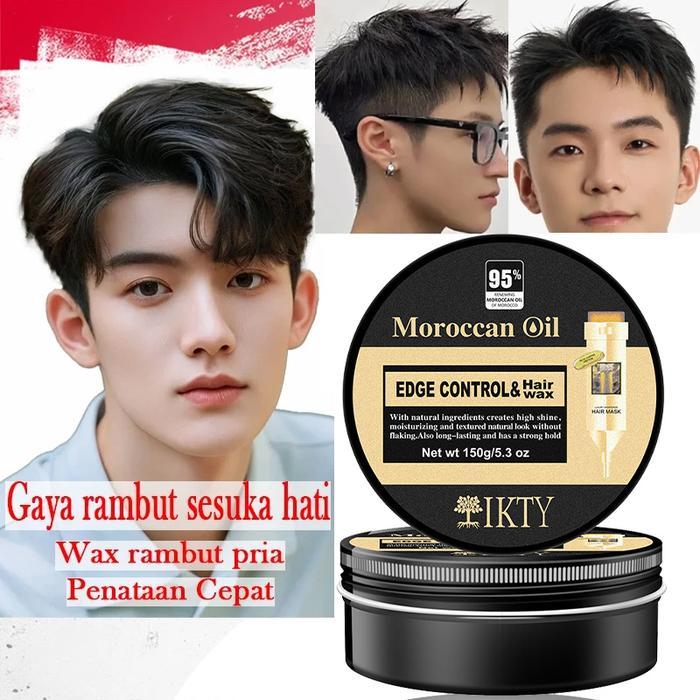 Lilin rambut pria 150g krim penata rambut dengan daya tahan kuat lilin rambut pelembap tidak lengket