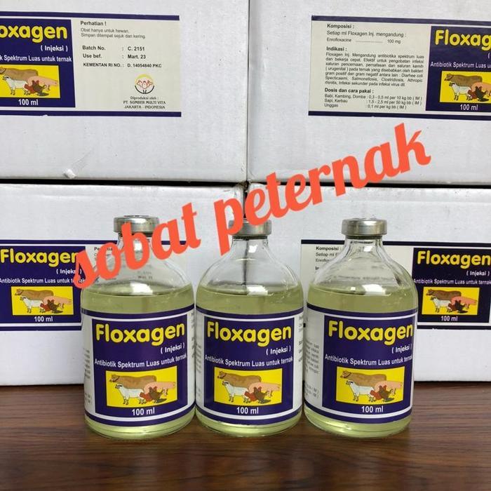 DISKON FLOXAGEN 100 ML, antibiotik hewan