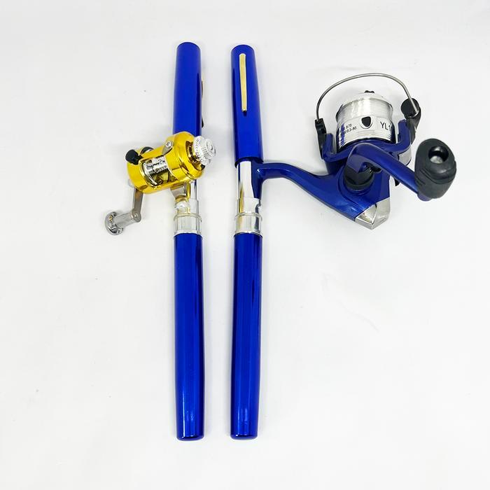BISA COD Satu set Joran Pen mini alat pancing pulpen casting dan spinning