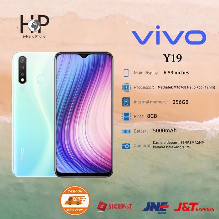 VIVO Y19/HP Y19/HP MURAH/HP VIVO/RAM8/ROM256GB 6.53 inch kamera belaka - white
