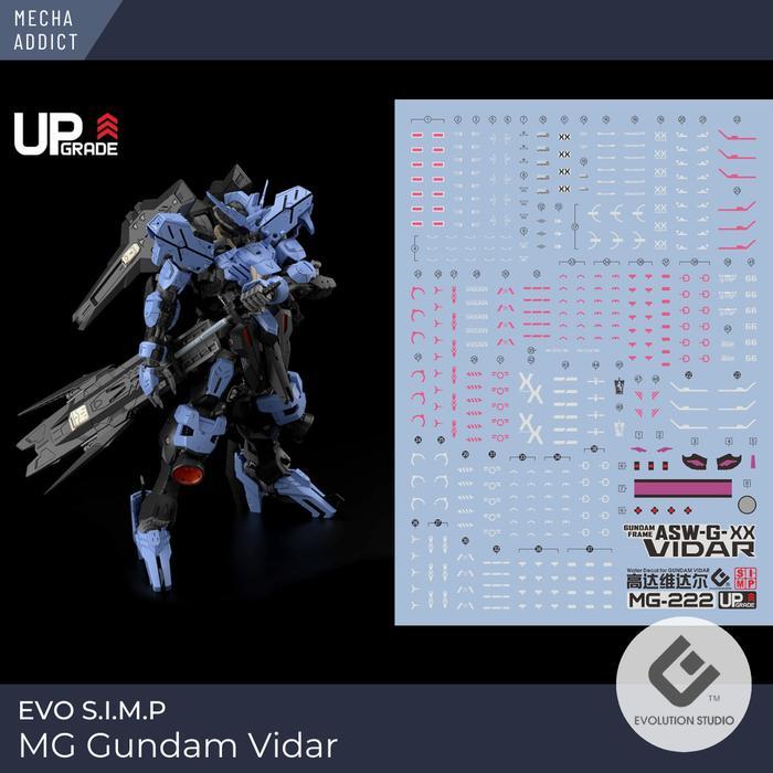 Water Slide Decal MG Gundam Vidar by EVO SIMP - Fluorescent ORIGINAL