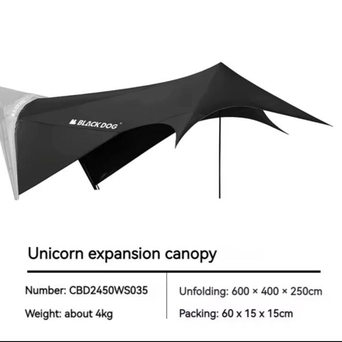 Blackdog Unicorn Expansion Extend Flysheet Buat Shelter Automatic Blackdog Tenda