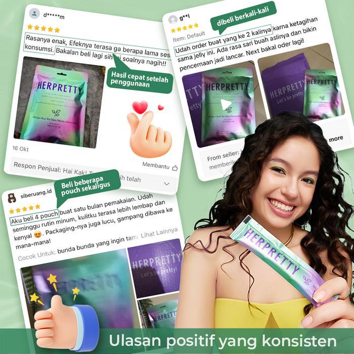 Best Seller / Herpretty Enzyme Jelly Agar Rasa Matcha - Jeli Agar Rasa Teh Hijau Tinggi Serat Inulin