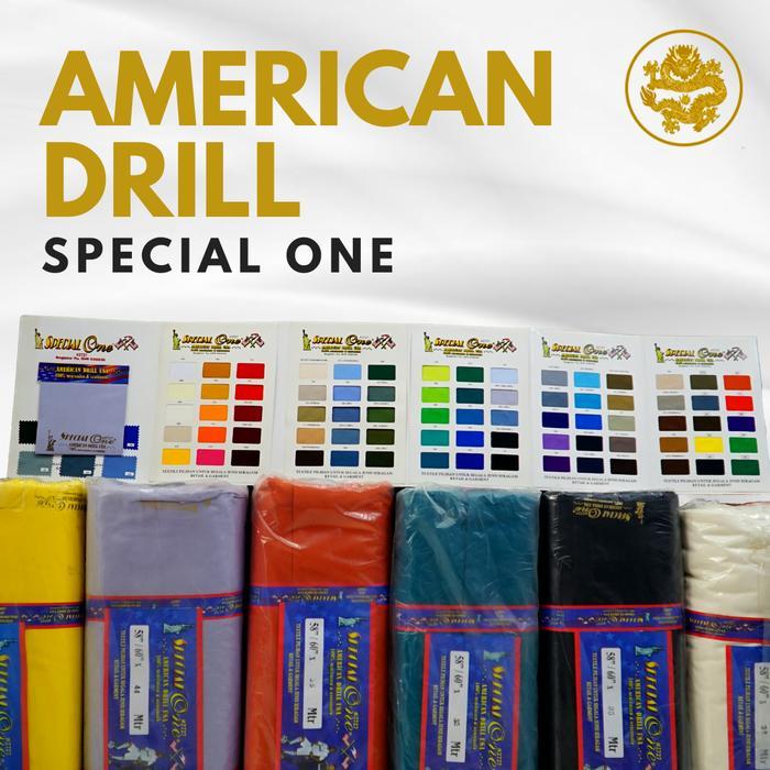 READY Kain Drill / American Drill Special One Kain Seragam 1 Roll Isi 35 Meter - seragam