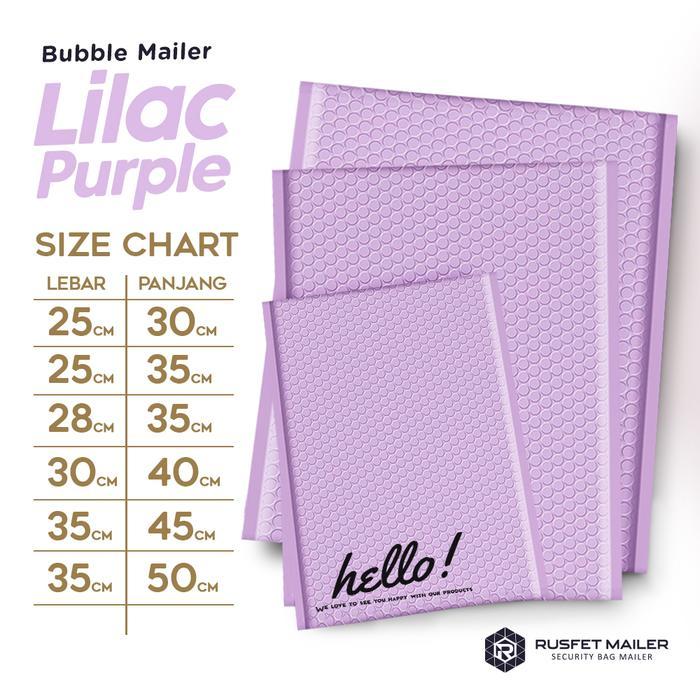 Amplop Bubble Mailer Envelope Bubble Lilac Purple 30X40 Bubble Packing