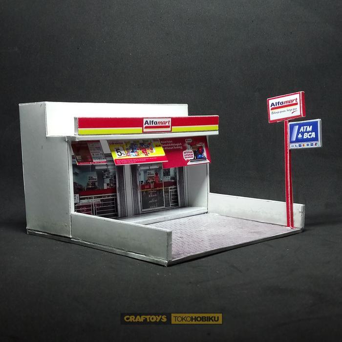 Diorama Diecast Skala 64 - Miniatur Toko Alfamart Tbk