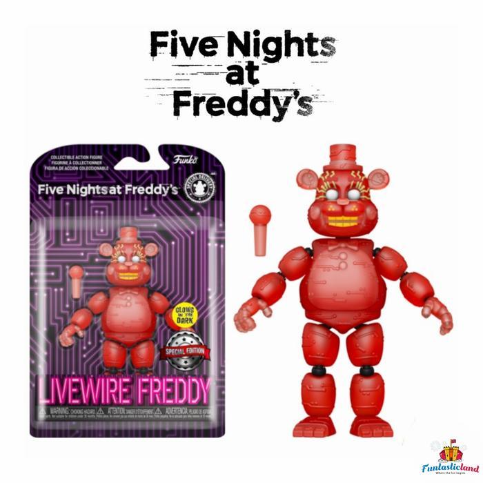 HOT SALE FUNKO ARTICULATED FIGURES FNAF SPECIAL DELIVERY - LIVEWIRE FREDDY GITD TERMURAH