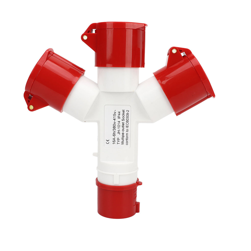 Waterproof Industrial Site Plug 380-415V 1 in 3 Out Multifunctional Industrial Plug Strong