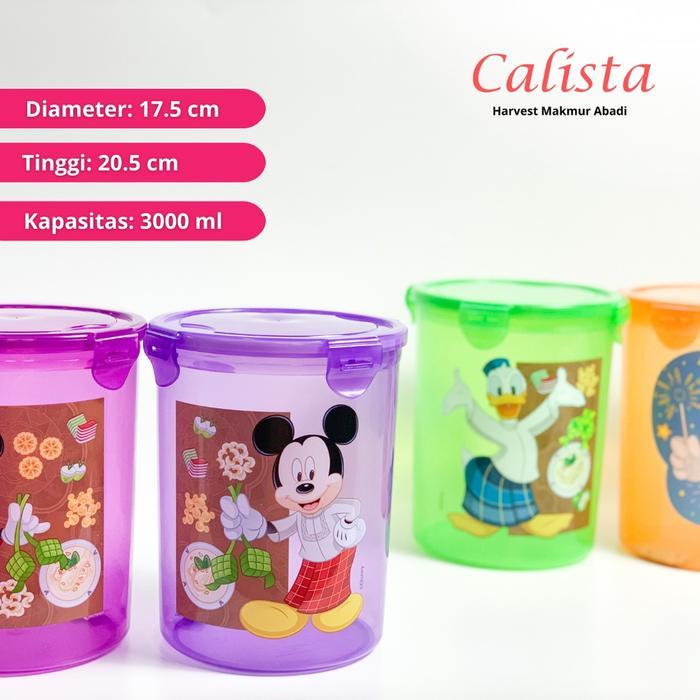 [Calista] Toples Disney Odate Klip 1.8 Kg Toples Lebaran Toples Plastik Toples Makanan Kedap Udara