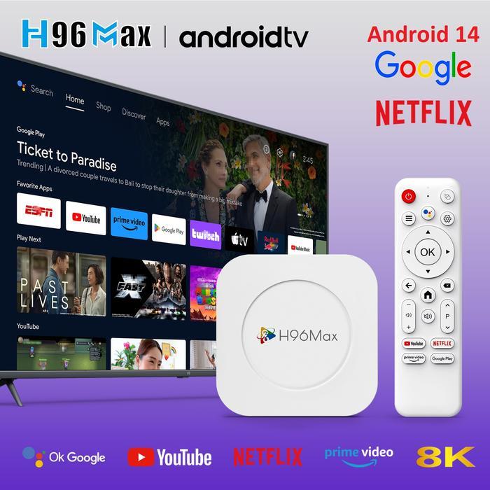 Android TV Box H96 MAX 4GB 128GB include Bluetooth Miracast Resolusi 8K