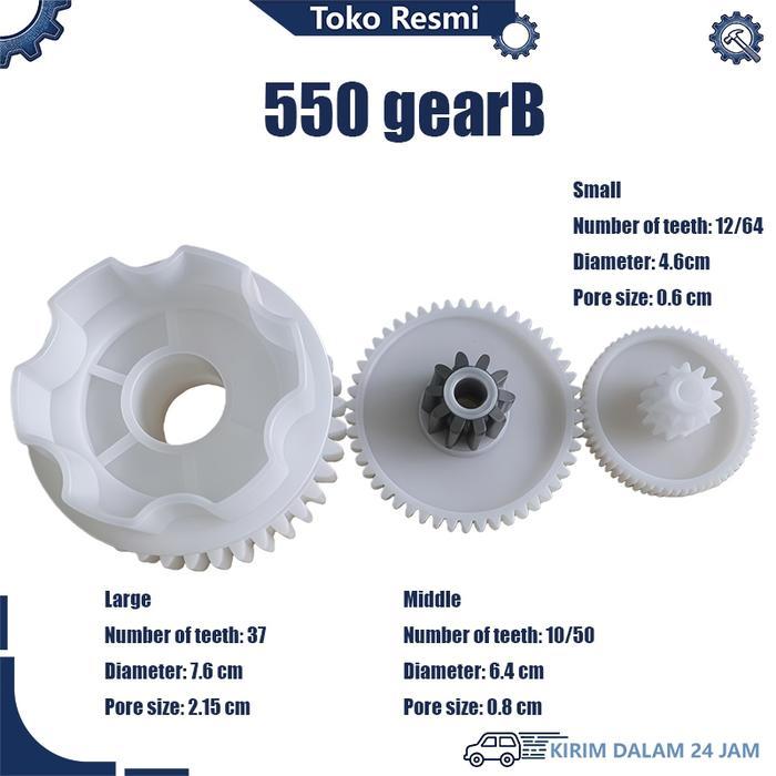 550B Gear Plastic Gearbox Mobil Aki Gear Girbox Girbok Mobil mainan Anak