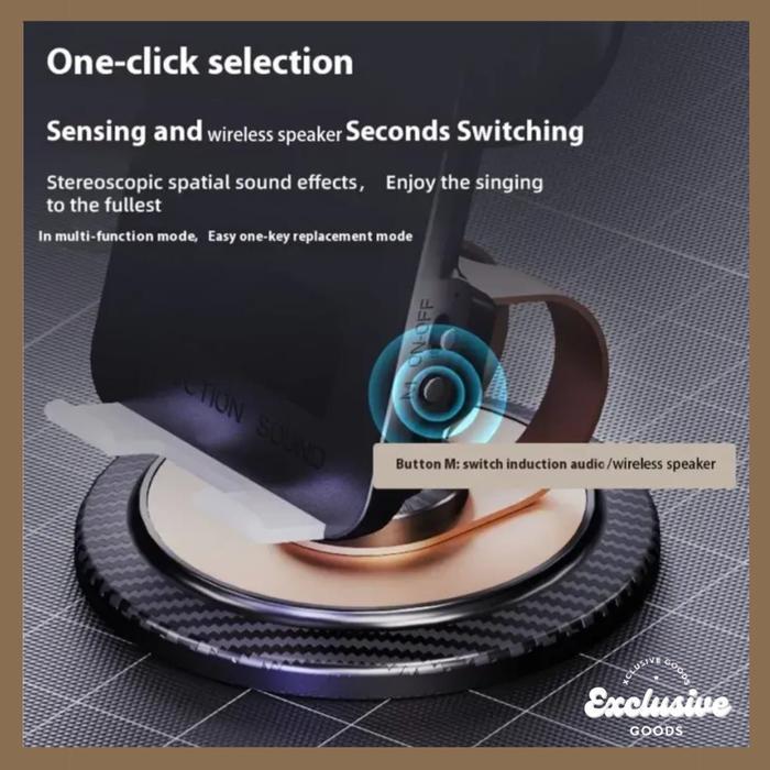 [Xgoods] Phone Holder Pembesar Suara Dudukan Holder Hp Tablet Wireless Charger Speaker Sensor