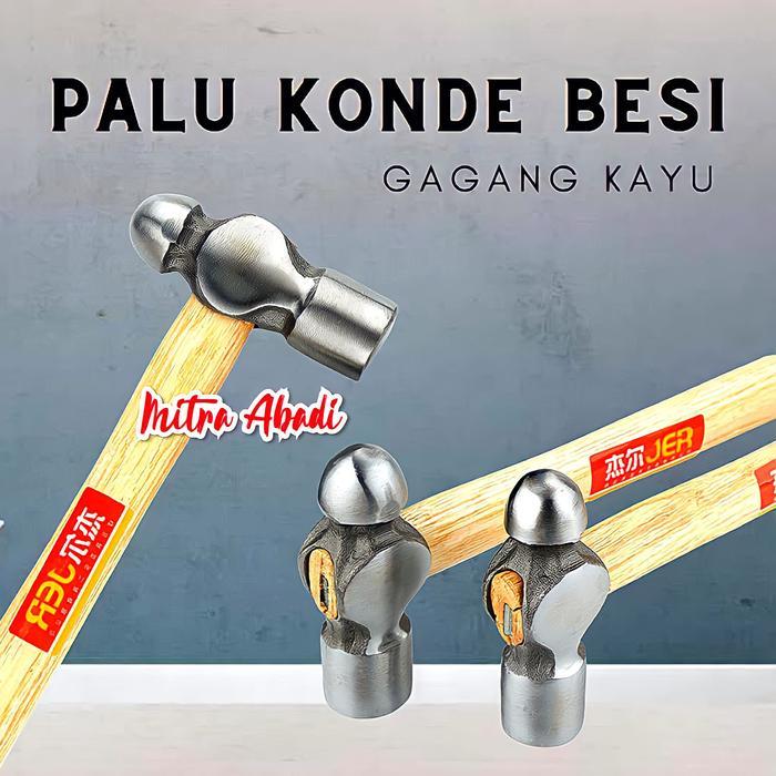 NEW Martil Palu Konde Besi Pegangan Kayu / Ball Hammer