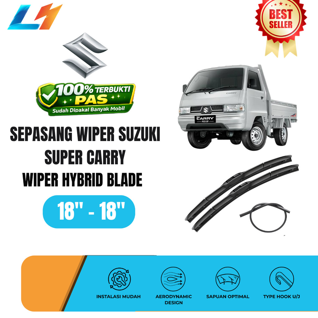 Wiper Suzuki Super Carry Hybrid Kaca Depan Mobil
