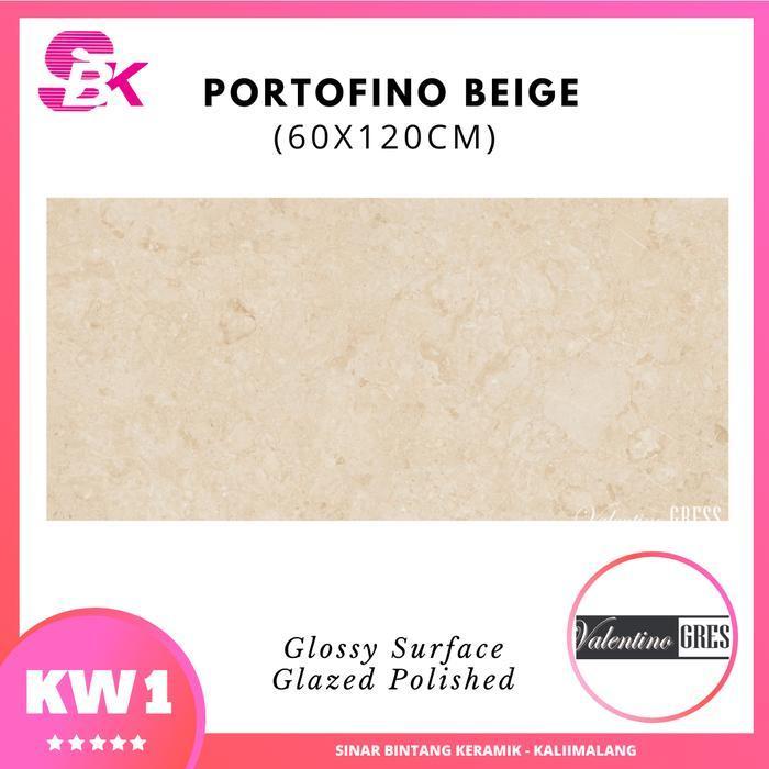 GRANIT RUANGAN GRANIT DAPUR 60X120 PORTOFINO BEIGE VALENTINO