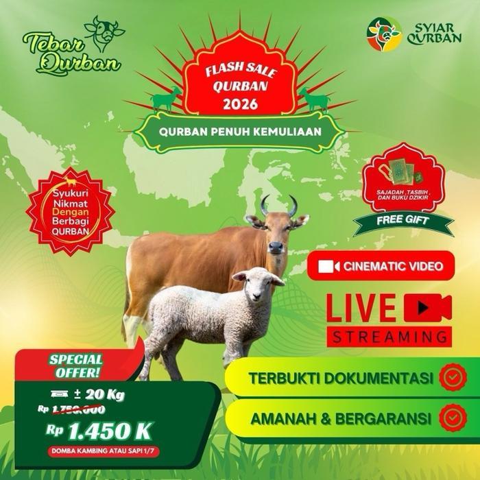 Domba Kambing atau Sapi 1/7 Tebar Qurban Full Distribusi Hewan Qurban