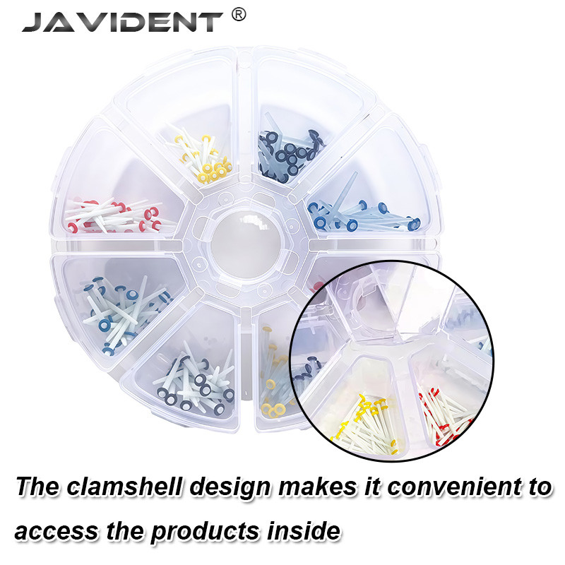 JAVIDENT 200Pcs/Box Dental Fiber Post Drills Screw/Straight Post Quartz Glass Thread Pile Kit Root