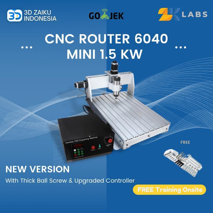 ZAIKU CNC ROUTER 6040 MINI MESIN CNC PCB MILLING WITH 1.5 KW SPINDLES