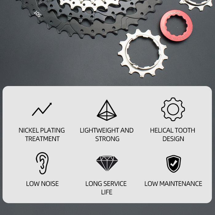 Wake Sprocket 11 Speed 11 - 36T Silver Gear Cassette Seli Mtb
