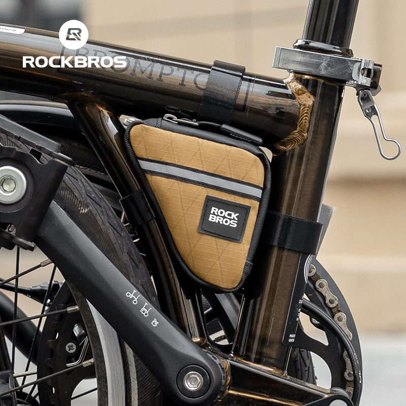 ROCKBROS Bicycle Bag Ultralight Front Tube Frame Triangle Bag for Brompton Bike 0.25/0.3L Mini Bag