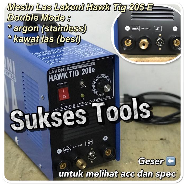 MESIN LAS ARGON LAKONI TRAFO LAS ARGON TRAVO LAS TIG HAWK TIG 200-E