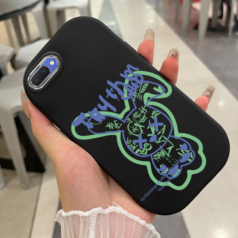 Casing Hp Untuk OPPO A5 A3s A12E Realme C1 Case Casing Beruang yang rusak pola Kerang gemuk ponsel H