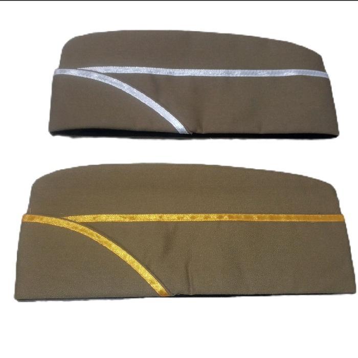 Topi ASN mut lis putih / kuning bijian Rapi dan halus peci keki