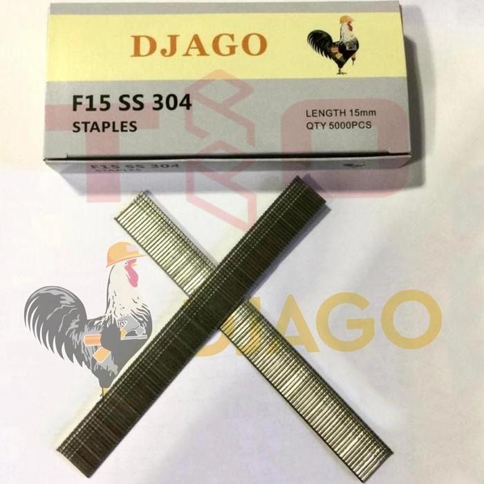 TERLARIS Staples F15 stainless DJAGO isi 5.000pc - F15 SS304 - Paku tembak F15