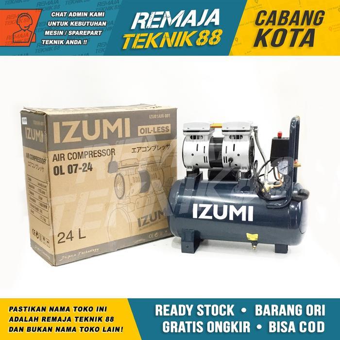 KOMPRESOR ANGIN 24L - 3/4 HP IZUMI OL 0724 / KOMPRESOR PORTABLE SILENT